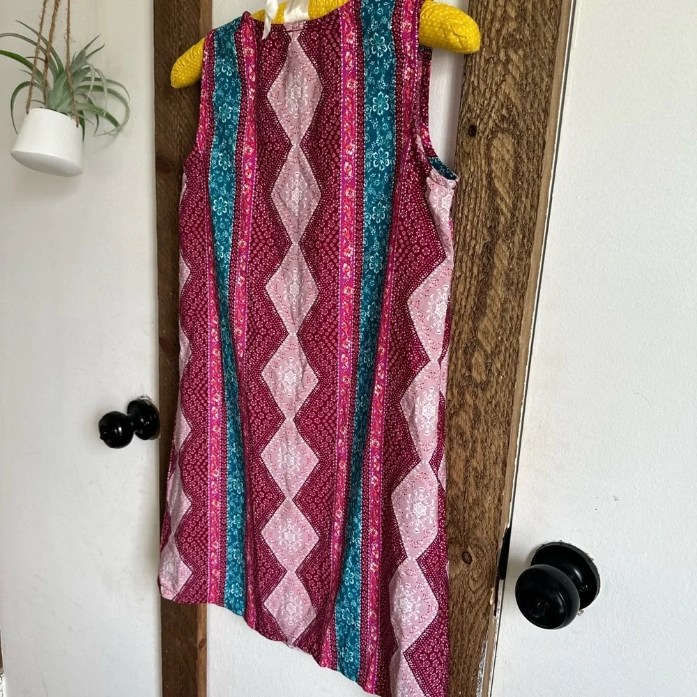 Lily Bleu Boutique Boho Sleeveless Mixed Media Tassel Girls 12 Dress - Picture 11 of 15